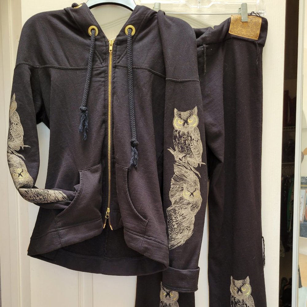 Lauren Moshi Metallic Owl Sweats